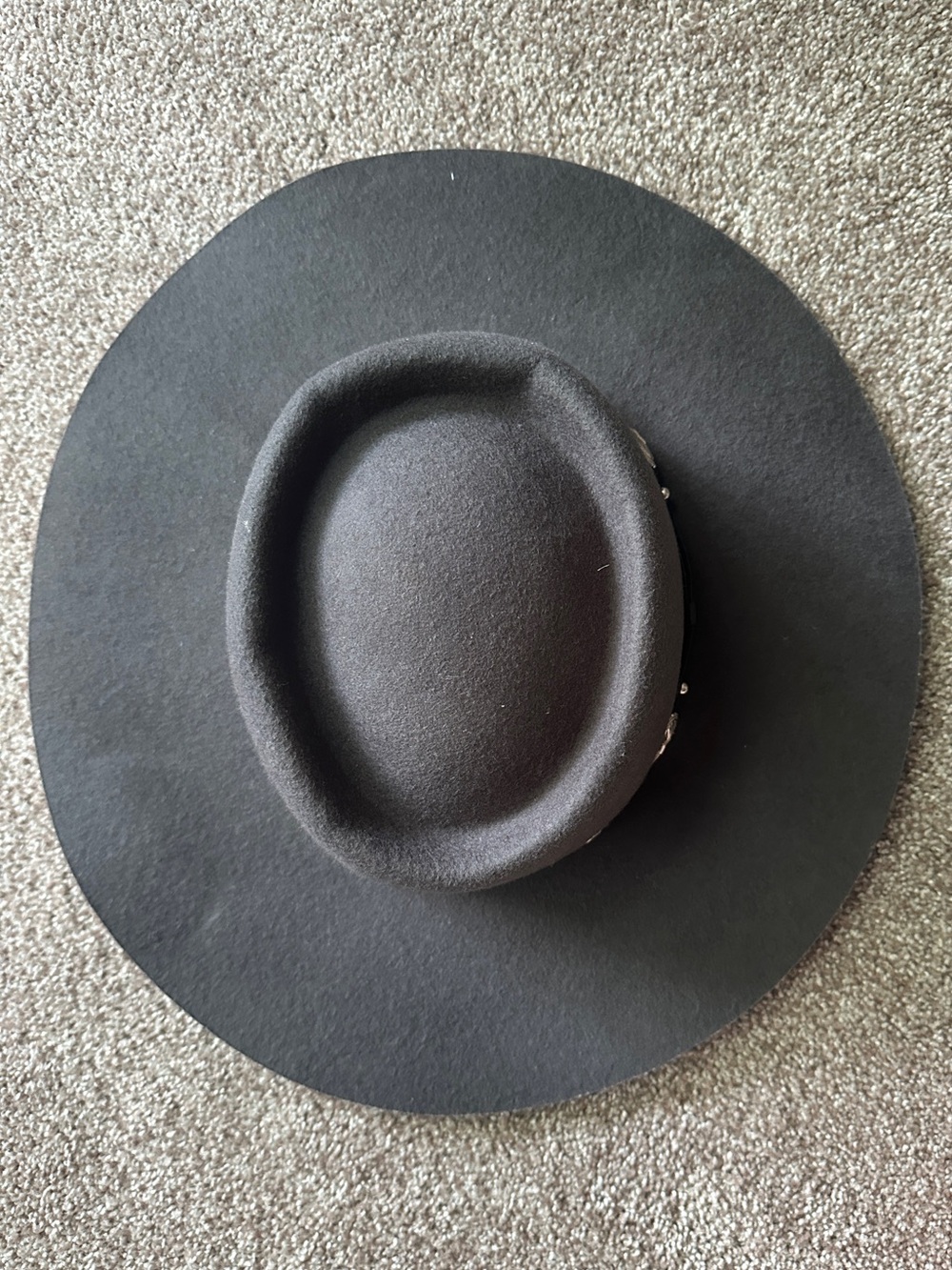 Shyanne Brown Felt Fedora Hat